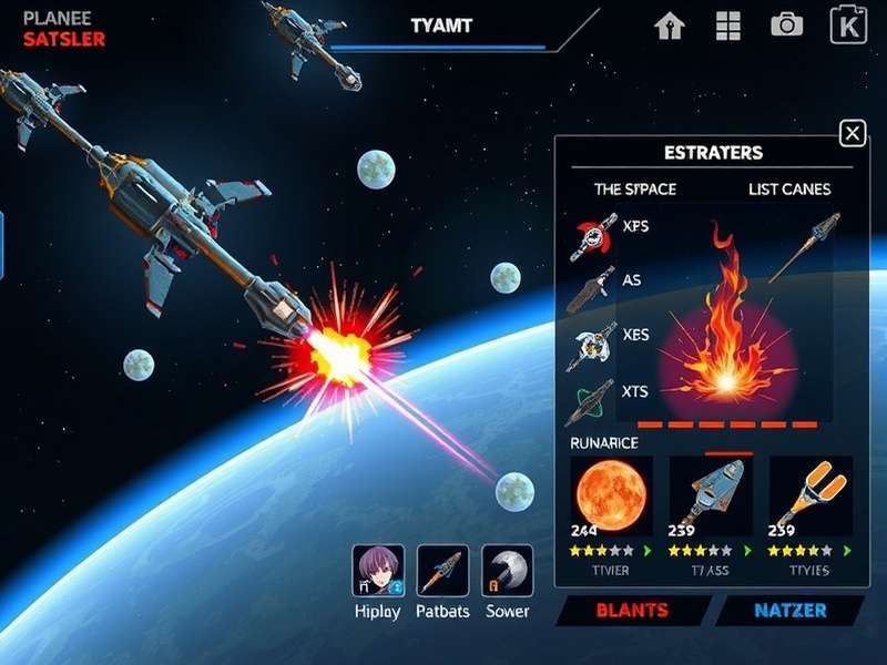 Planet Pummeler gameplay screenshot showing space battle